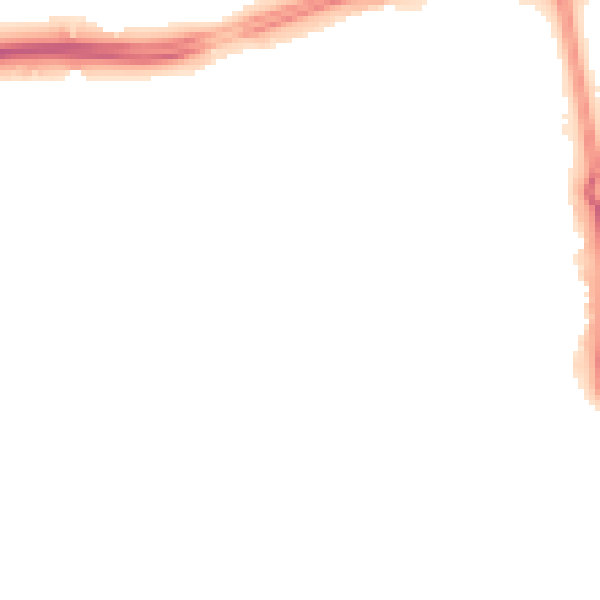Night-time road noise heatmap for NN5 4DG