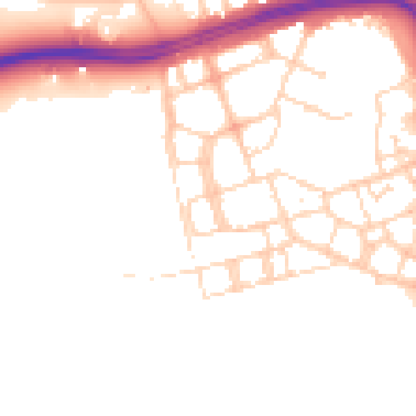 Daytime road noise heatmap for NN5 4DQ