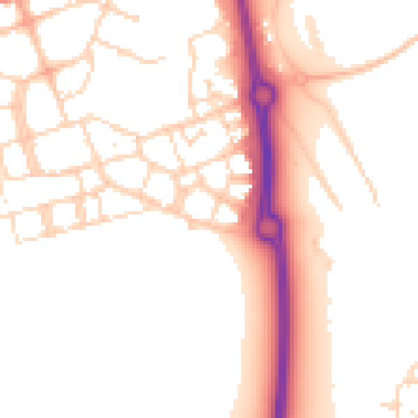 Daytime road noise heatmap for NN5 4EF