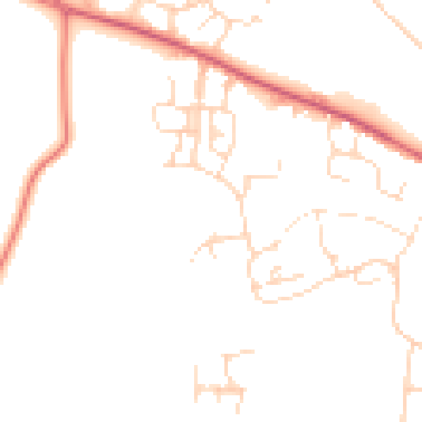 Daytime road noise heatmap for NN5 4GS