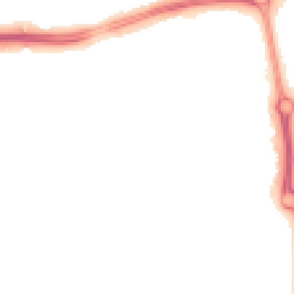 Night-time road noise heatmap for NN5 4GZ