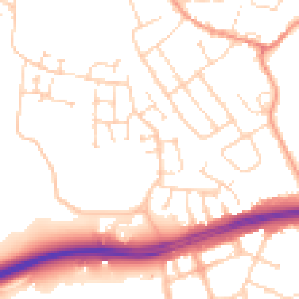 Daytime road noise heatmap for NN5 4WF