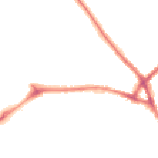 Night-time road noise heatmap for NN5 5BZ
