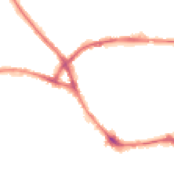 Night-time road noise heatmap for NN5 5EF