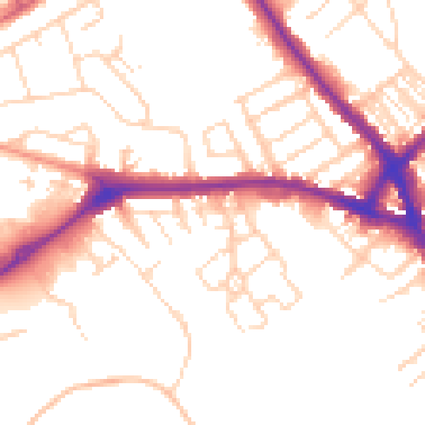Daytime road noise heatmap for NN5 5FD
