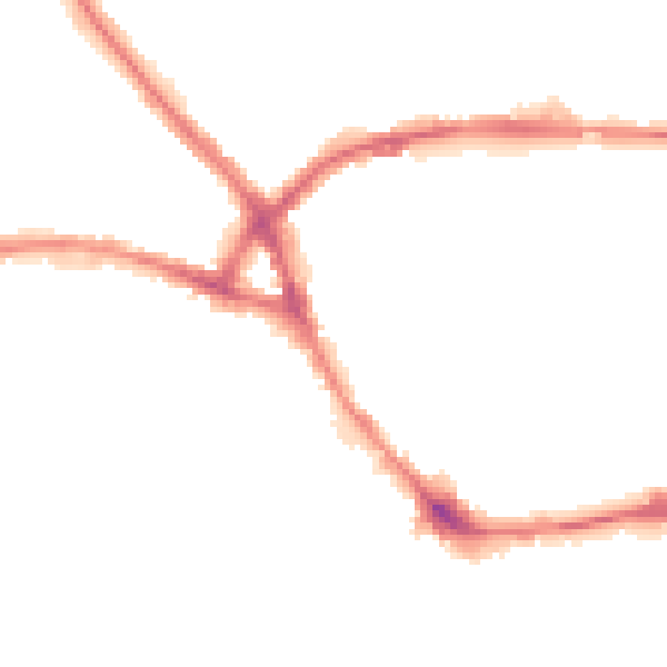 Night-time road noise heatmap for NN5 5LE