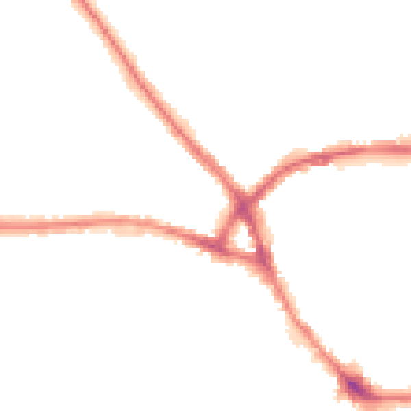 Night-time road noise heatmap for NN5 5LJ