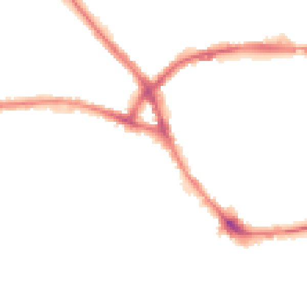 Night-time road noise heatmap for NN5 5LY