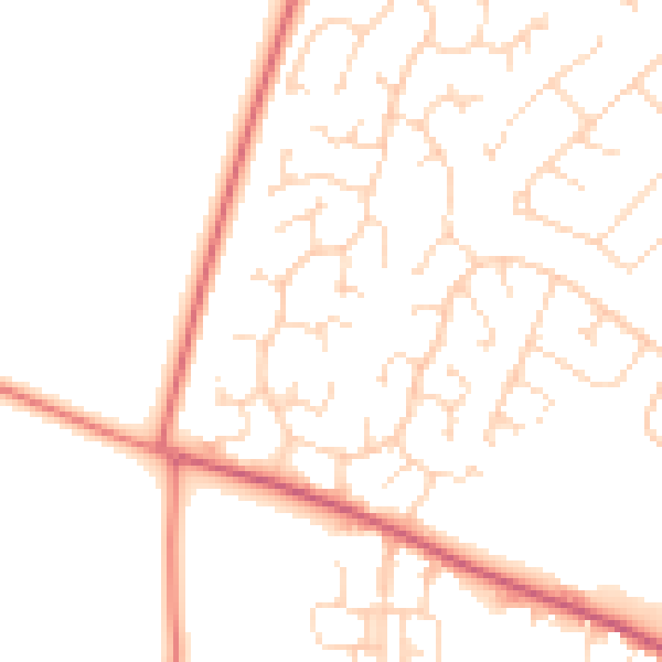 Daytime road noise heatmap for NN5 6EP