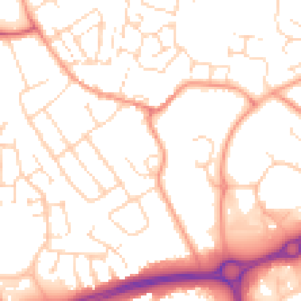 Daytime road noise heatmap for NN5 6EU