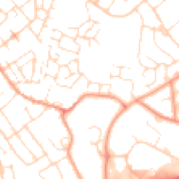 Daytime road noise heatmap for NN5 6FB