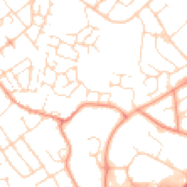 Daytime road noise heatmap for NN5 6FE