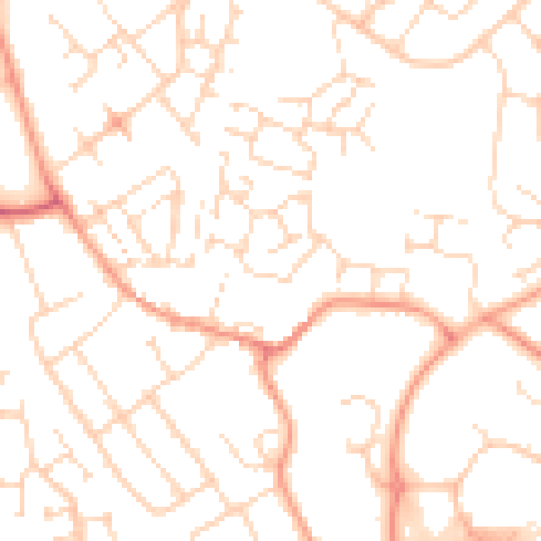 Daytime road noise heatmap for NN5 6FH