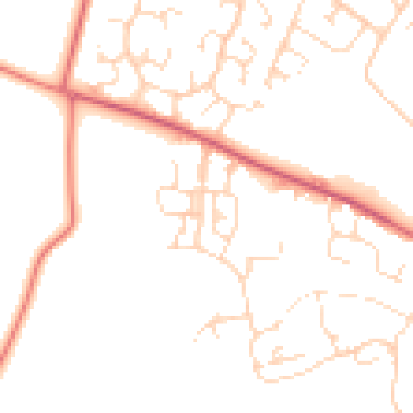 Daytime road noise heatmap for NN5 6GA