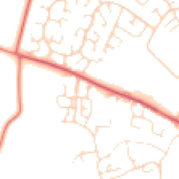 Daytime road noise heatmap for NN5 6GH