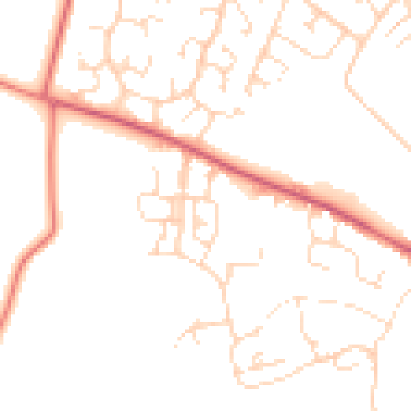 Daytime road noise heatmap for NN5 6GJ