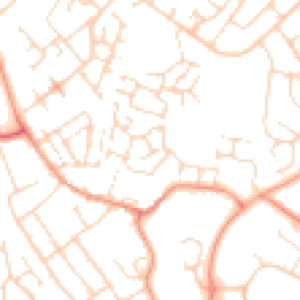 Daytime road noise heatmap for NN5 6GR