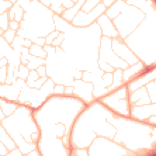 Daytime road noise heatmap for NN5 6GX