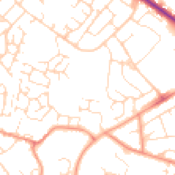 Daytime road noise heatmap for NN5 6GY