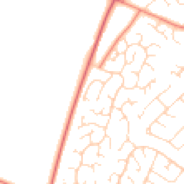 Daytime road noise heatmap for NN5 6HX