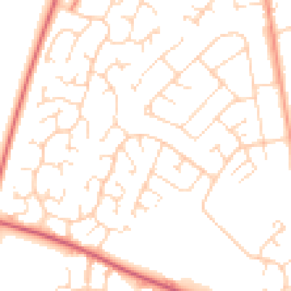 Daytime road noise heatmap for NN5 6YB