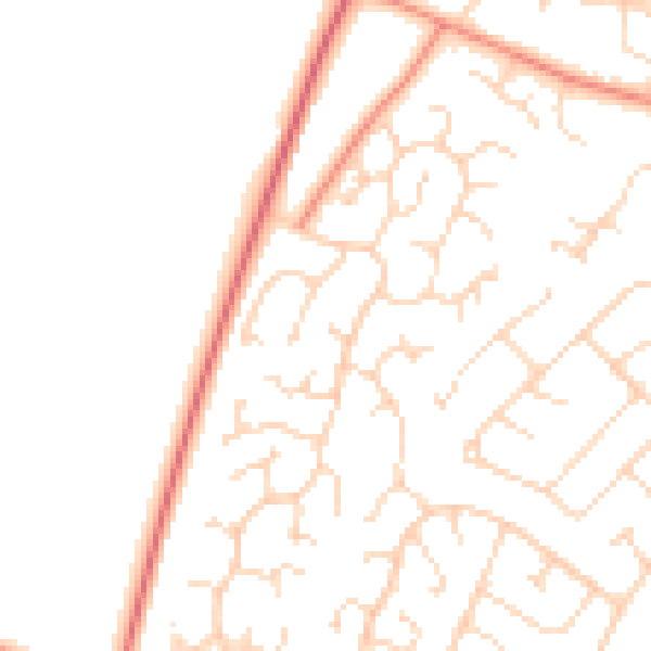 Daytime road noise heatmap for NN5 6YP