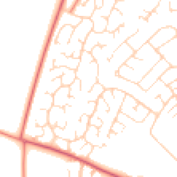 Daytime road noise heatmap for NN5 6YU