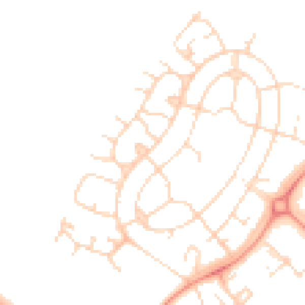 Daytime road noise heatmap for NN5 7JG