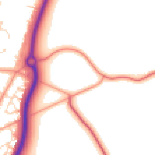 Daytime road noise heatmap for NN6 0AB