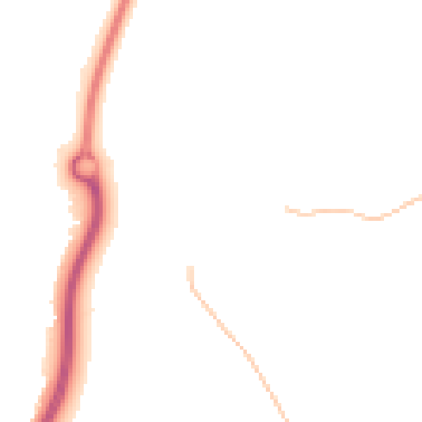 Night-time road noise heatmap for NN6 0AB