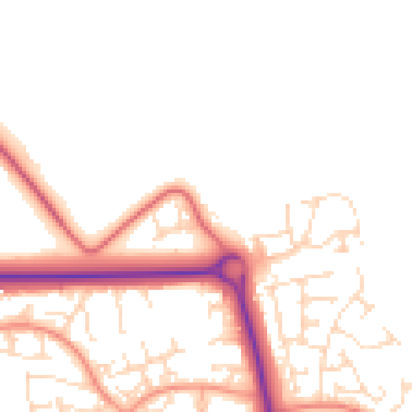 Daytime road noise heatmap for NN6 0AF