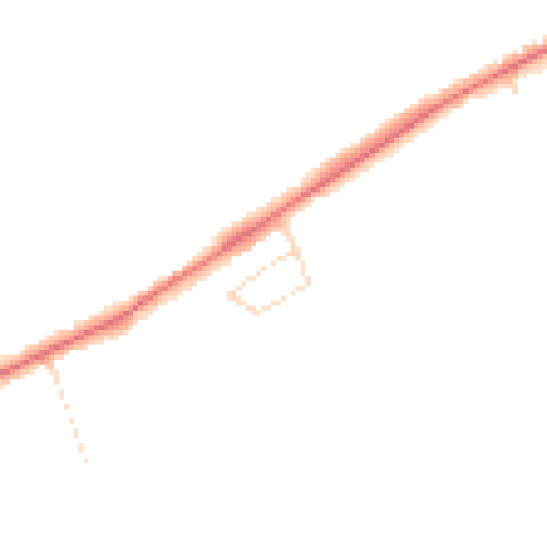 Daytime road noise heatmap for NN6 0AJ