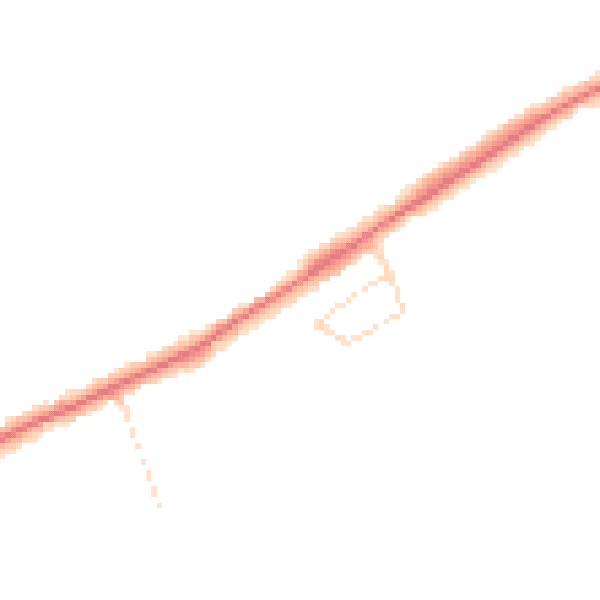Daytime road noise heatmap for NN6 0AL