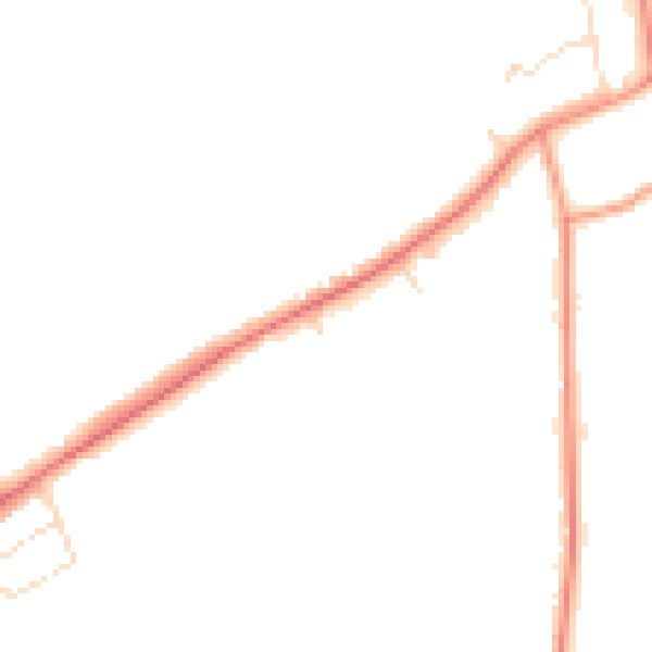Daytime road noise heatmap for NN6 0AR