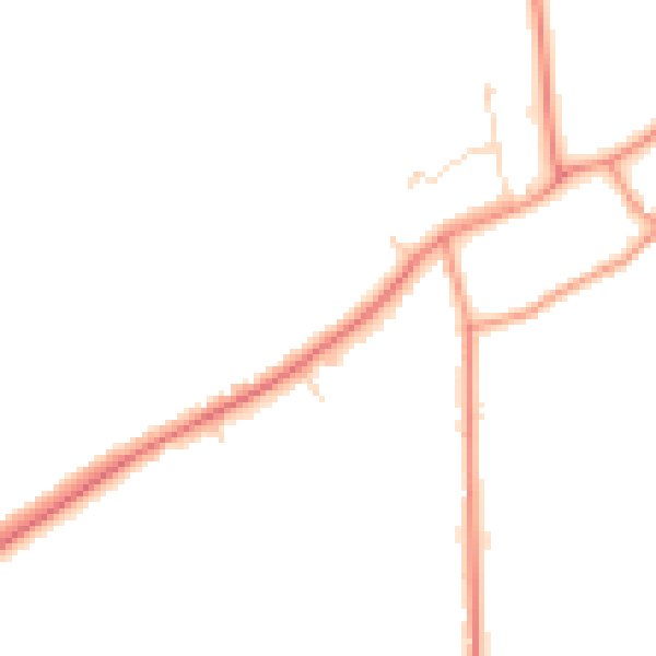 Daytime road noise heatmap for NN6 0AT