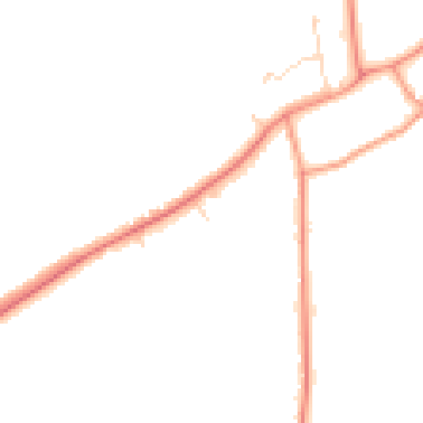 Daytime road noise heatmap for NN6 0AU