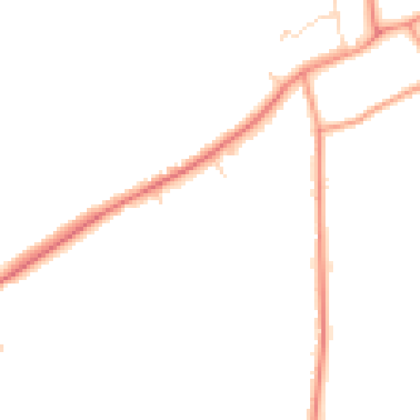 Daytime road noise heatmap for NN6 0AX