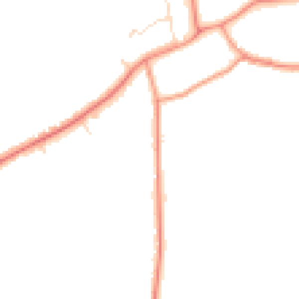 Daytime road noise heatmap for NN6 0BA