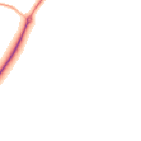 Night-time road noise heatmap for NN6 0BG