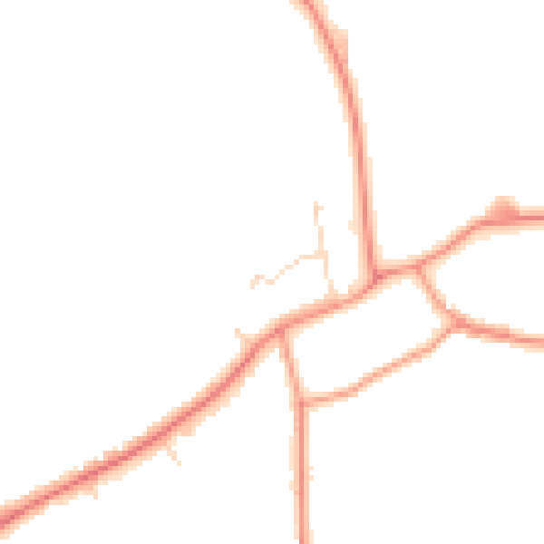 Daytime road noise heatmap for NN6 0BY