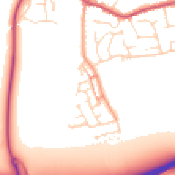 Daytime road noise heatmap for NN6 0DE