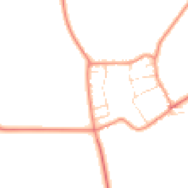 Daytime road noise heatmap for NN6 0DR