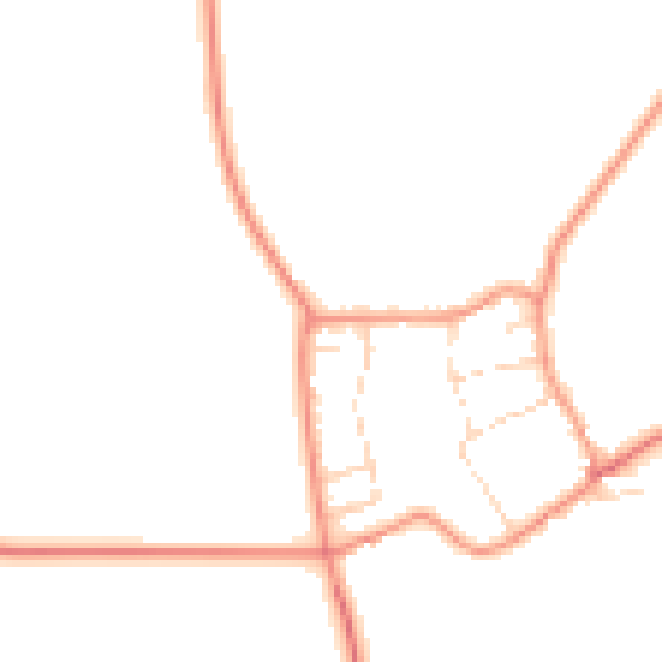 Daytime road noise heatmap for NN6 0DS