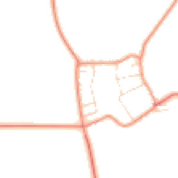 Daytime road noise heatmap for NN6 0DU