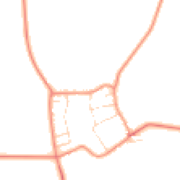 Daytime road noise heatmap for NN6 0DW