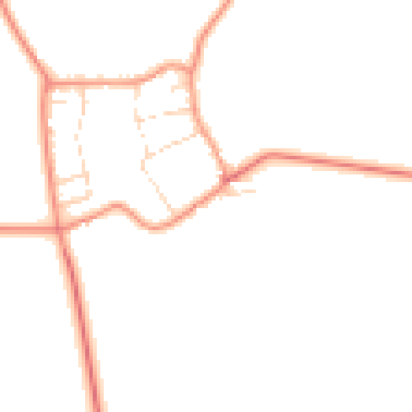 Daytime road noise heatmap for NN6 0DX