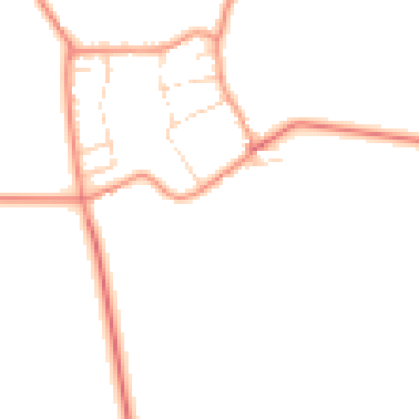 Daytime road noise heatmap for NN6 0DY