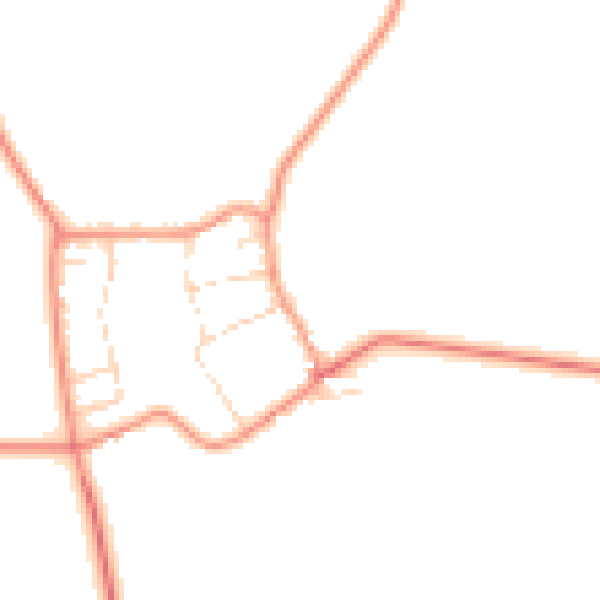 Daytime road noise heatmap for NN6 0DZ