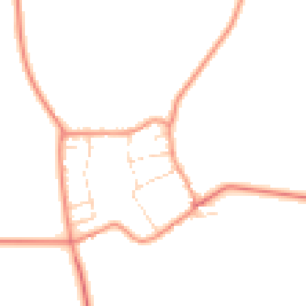 Daytime road noise heatmap for NN6 0ED