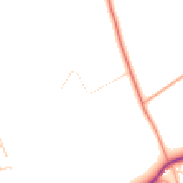 Daytime road noise heatmap for NN6 0GB